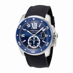 Cartier Automatic Dial Color Blue Watch #WSCA0010 (Men Watch)