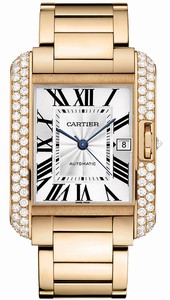 Cartier Automatic 18kt Rose Gold Silver Dial 18kt Rose Gold Polished Band Watch #WT100004 (Men Watch)