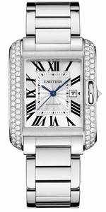 Cartier Automatic 18kt White Gold Silver Dial 18kt White Gold Polished Band Watch #WT100009 (Men Watch)