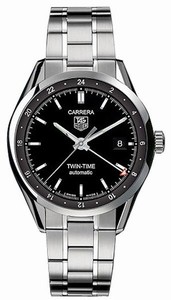 TAG Heuer Carrera Automatic Twin-Time Date Stainless Steel Watch # WV2115.BA0787 (Men Watch)